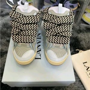 Leather curb sneaker lanvin